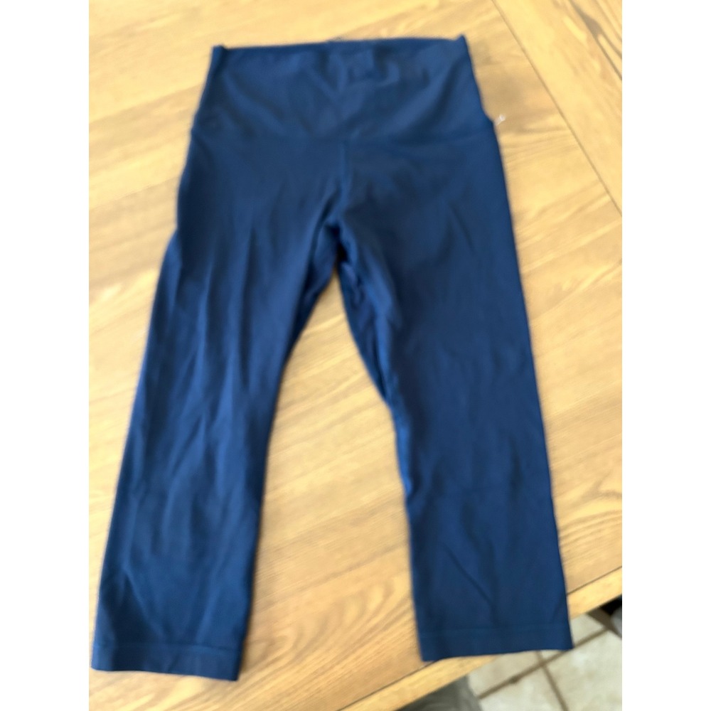 Lululemon Align Cropped Leggings High Rise Blue Yoga Pants‎ Athletic